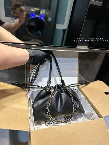 Colestore Loewe Flamenco purse in mellow nappa lambskin Black 29*9*19cm 