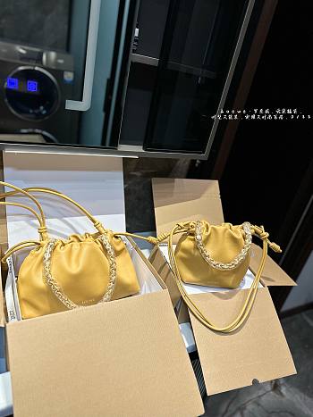 Colestore Loewe Flamenco purse in mellow nappa lambskin Yellow 29*9*19cm