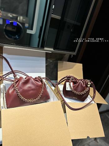 Colestore Loewe Flamenco purse in mellow nappa lambskin Rouge 14*5*17cm