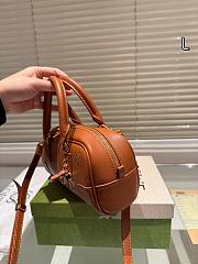 Colestore Loewe Amazona 23 Cropped bag in nappa calfskin Brown 24*11 cm - 5