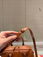 Colestore Loewe Amazona 23 Cropped bag in nappa calfskin Brown 24*11 cm - 3