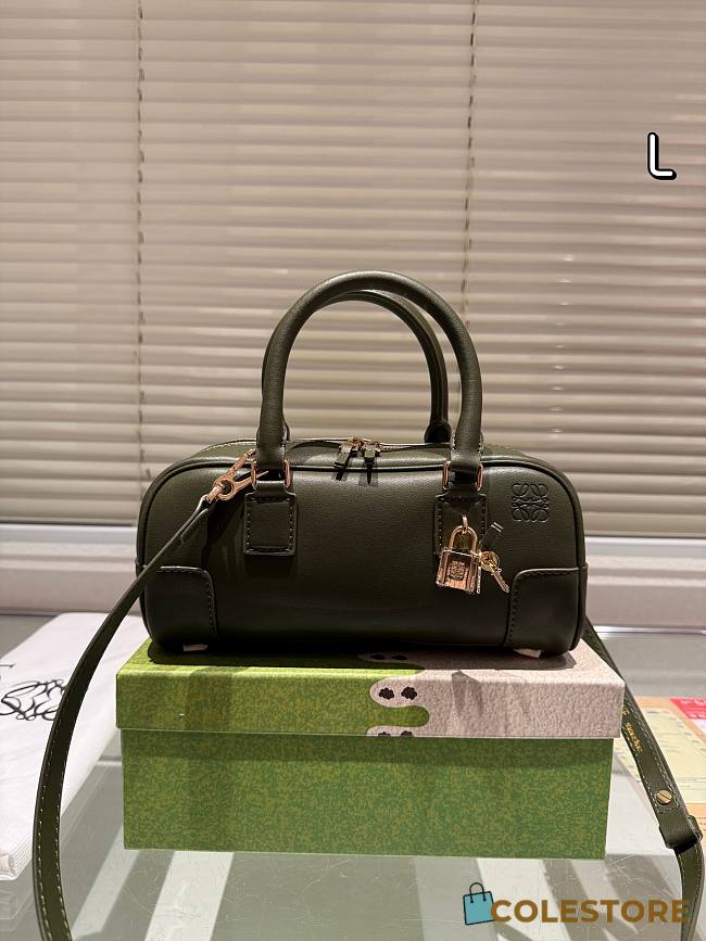Colestore Loewe Amazona 23 Cropped bag in nappa calfskin Green 24*11 cm - 1