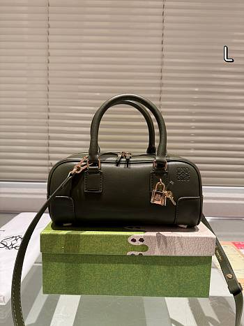 Colestore Loewe Amazona 23 Cropped bag in nappa calfskin Green 24*11 cm