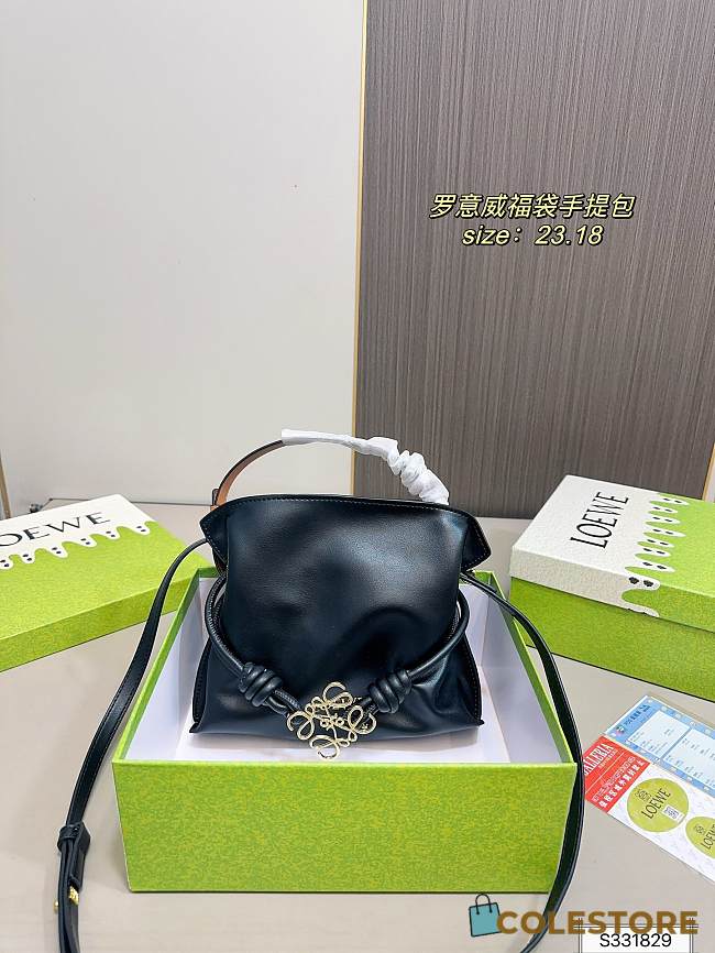 Colestore Loewe Flamenco Bag Black 23 x 18 cm - 1