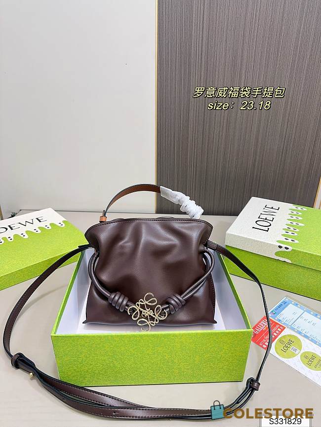 Colestore Loewe Flamenco Bag Chocolate 23 x 18 cm - 1