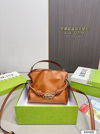 Colestore Loewe Flamenco Bag Brown 23 x 18 cm