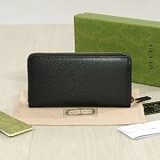 Colestore Gucci Animalier Leather Zip Around Wallet - Black 19 x 10 cm - 5
