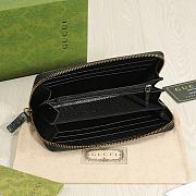 Colestore Gucci Animalier Leather Zip Around Wallet - Black 19 x 10 cm - 3