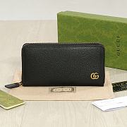 Colestore Gucci Animalier Leather Zip Around Wallet - Pink 19 x 10 cm - 1