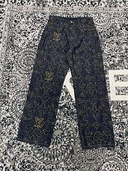 Colestore Louis Vuitton Embroidered Denim Pants 1AFX90 - 1