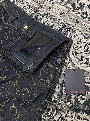 Colestore Louis Vuitton Embroidered Denim Pants 1AFX90 - 4