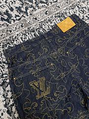 Colestore Louis Vuitton Embroidered Denim Pants 1AFX90 - 6