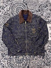 Colestore Louis Vuitton Embroidered Denim Workwear Jacket 1AFWXM - 4