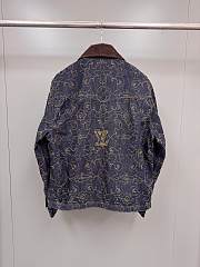 Colestore Louis Vuitton Embroidered Denim Workwear Jacket 1AFWXM - 5