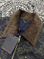Colestore Louis Vuitton Embroidered Denim Workwear Jacket 1AFWXM - 6