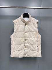 Colestore Brunello Cucinelli Suede down vest White 242M0PCL2013 - 1