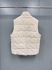 Colestore Brunello Cucinelli Suede down vest White 242M0PCL2013 - 2