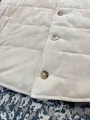 Colestore Brunello Cucinelli Suede down vest White 242M0PCL2013 - 3