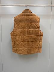Colestore Brunello Cucinelli Suede down vest Brown 242M0PCL2013 - 2