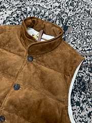 Colestore Brunello Cucinelli Suede down vest Brown 242M0PCL2013 - 5