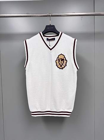Colestore Louis Vuitton Embellished Wool Vest White 1AGJGW
