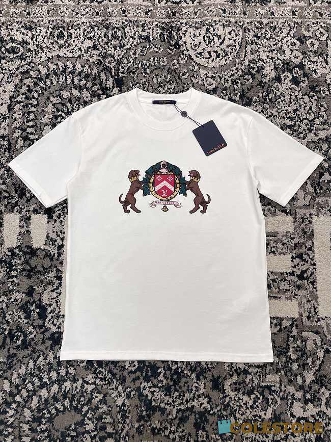 Colestore Louis Vuitton Embellished Cotton T-Shirt 1AGJZQ - 1
