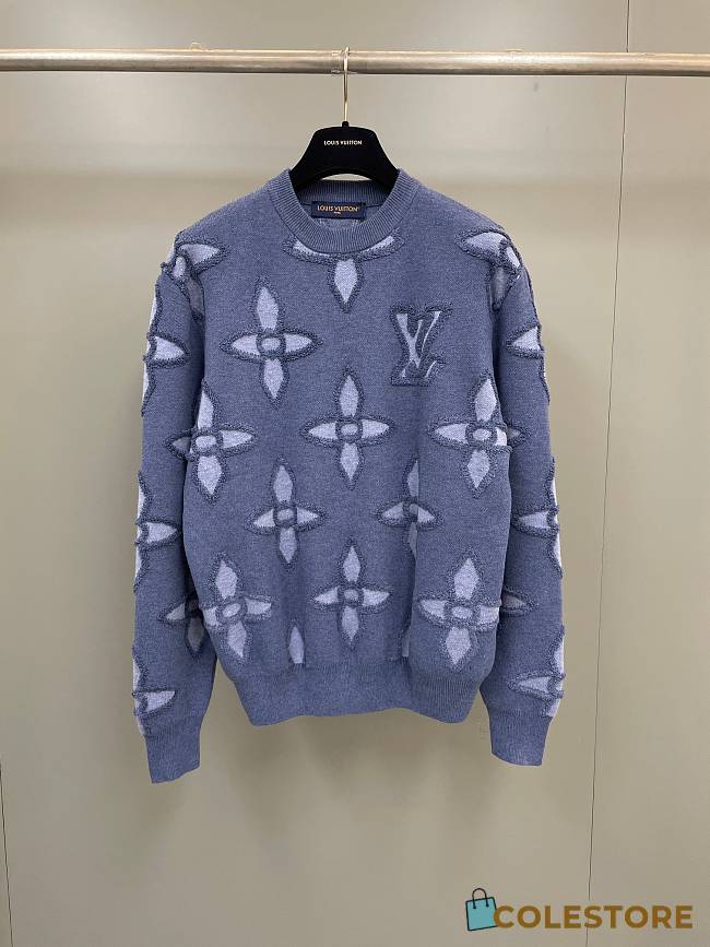 Colestore Louis Vuitton Textured Cotton Crewneck 1AGJRD - 1