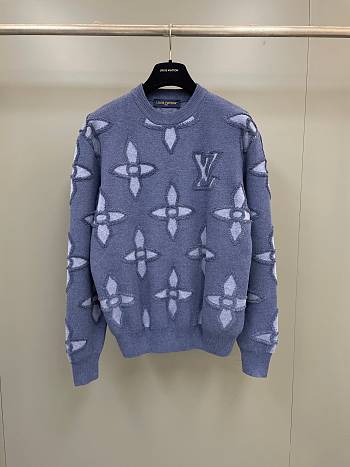 Colestore Louis Vuitton Textured Cotton Crewneck 1AGJRD