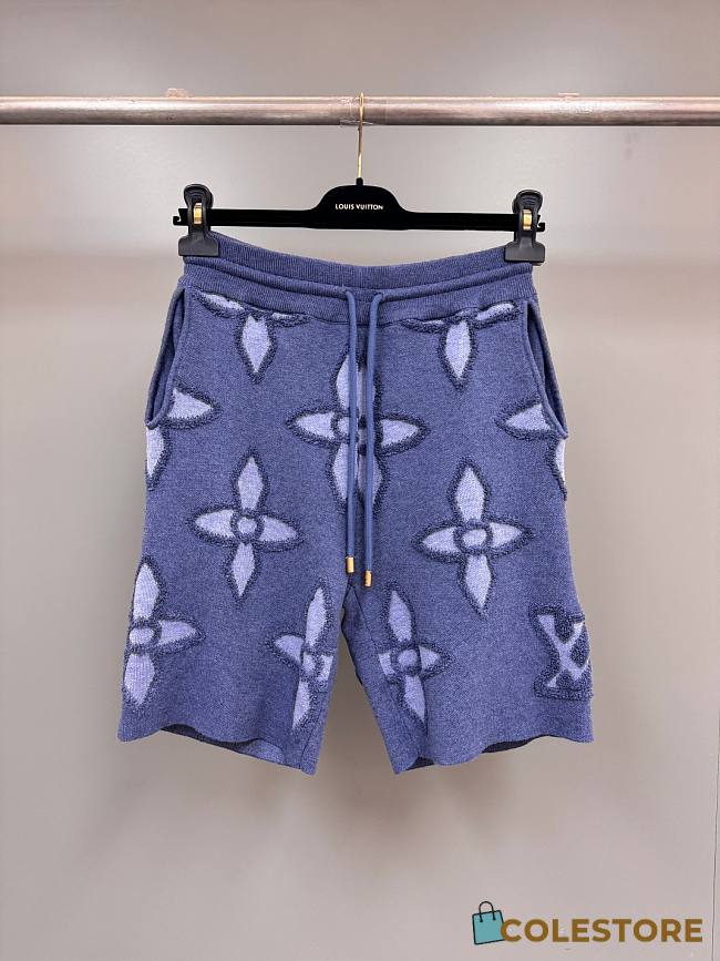 Colestore Louis Vuitton Textured Cotton Knit Shorts 1AGJSI - 1