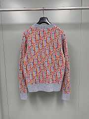Colestore Dior Oblique Sweater Gray and Pink Virgin Wool Jacquard - 5
