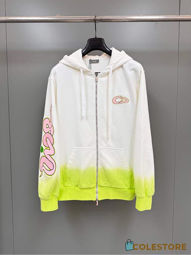 Colestore Dior & KAWS Reunite for Year of the Snake White Zip Up Coat - 1