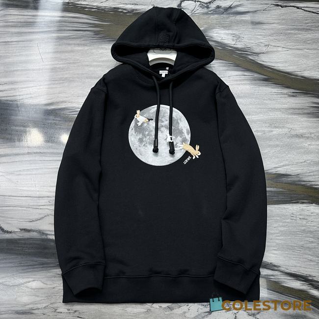 Colestore Loewe Relaxed fit hoodie in cotton Black - 1