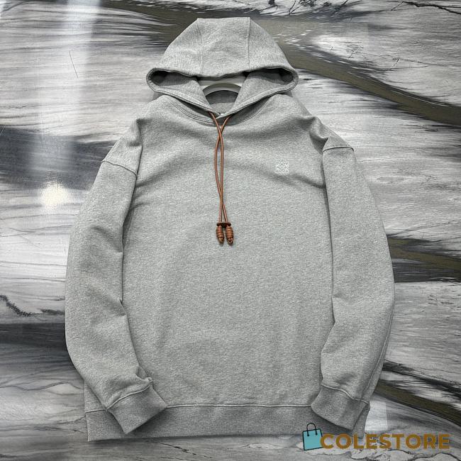 Colestore Loewe Relaxed fit hoodie in cotton Grey Melange - 1