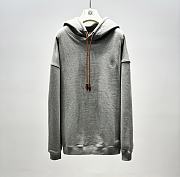 Colestore Loewe Relaxed fit hoodie in cotton Grey Melange - 3