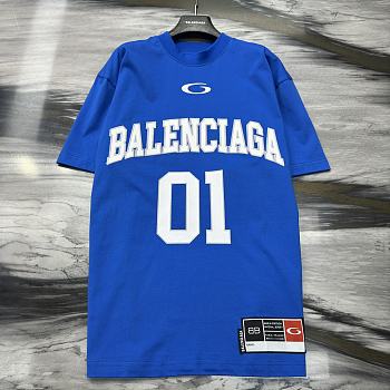 Colestore Balenciaga SS25 Basketball Series Tee in Blue 