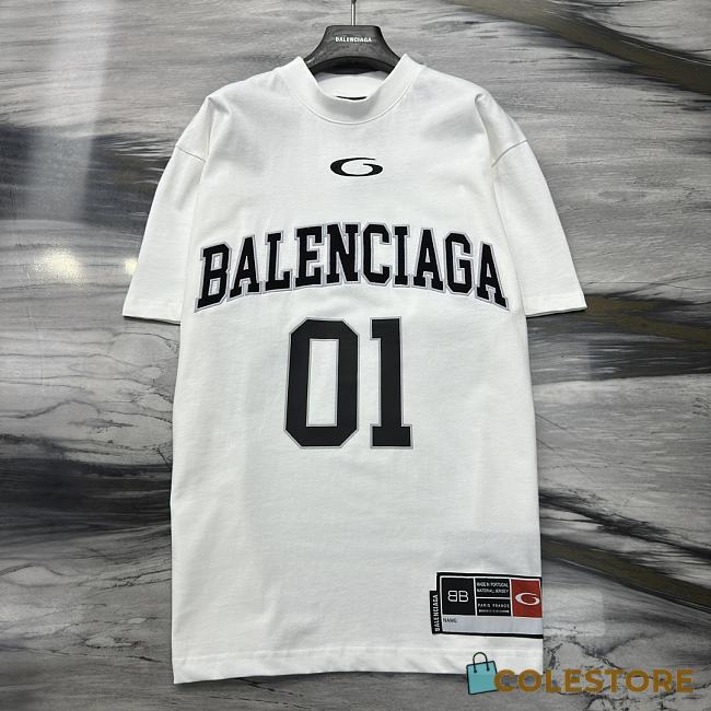Colestore Balenciaga SS25 Basketball Series Tee in White - 1