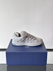 Colestore Dior B9S Skater Limited And Numbered Edition Cannage Kumo Leather Low Top Sneakers White - 3