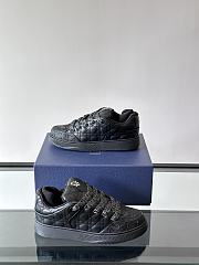 Colestore Dior B9S Skater Limited And Numbered Edition Cannage Kumo Leather Low Top Sneakers Black - 1