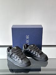 Colestore Dior B9S Skater Limited And Numbered Edition Cannage Kumo Leather Low Top Sneakers Black - 5