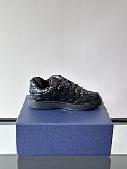 Colestore Dior B9S Skater Limited And Numbered Edition Cannage Kumo Leather Low Top Sneakers Black - 4