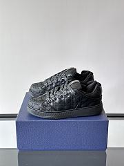 Colestore Dior B9S Skater Limited And Numbered Edition Cannage Kumo Leather Low Top Sneakers Black - 3