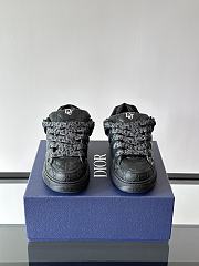 Colestore Dior B9S Skater Limited And Numbered Edition Cannage Kumo Leather Low Top Sneakers Black - 2