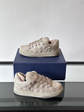 Colestore Dior B9S Skater Limited And Numbered Edition Cannage Kumo Leather Low Top Sneakers Beige