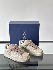 Colestore Dior B9S Skater Limited And Numbered Edition Cannage Kumo Leather Low Top Sneakers Beige - 6