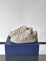 Colestore Dior B9S Skater Limited And Numbered Edition Cannage Kumo Leather Low Top Sneakers Beige - 5