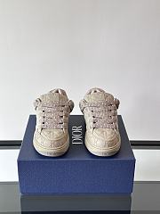 Colestore Dior B9S Skater Limited And Numbered Edition Cannage Kumo Leather Low Top Sneakers Beige - 3