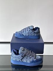 Colestore Dior B9S Skater Limited And Numbered Edition Cannage Kumo Leather Low Top Sneakers Blue - 1