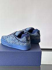 Colestore Dior B9S Skater Limited And Numbered Edition Cannage Kumo Leather Low Top Sneakers Blue - 6
