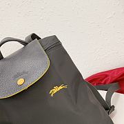 Colestore Longchamp Le Pliage Backpack Black With Yellow Logo  - 4