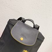 Colestore Longchamp Le Pliage Backpack Black With Yellow Logo  - 3
